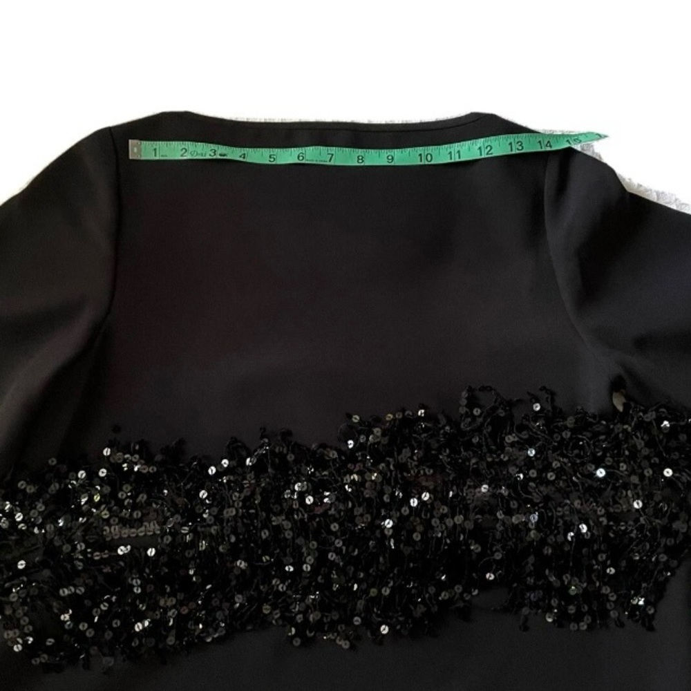 Kate Spade Black Mini Dress with Sequin Fringe - Picture 9 of 16